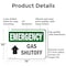 Signmission Gas Shutoff (Up Arrow) With Symbol, 14 in W x Rectangle, Aluminum OS-2PACK-EM-A-1014-L-10390 - alternate 3